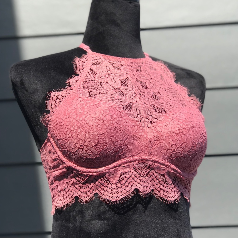 Pink by Victoria’s Secret Dusty Rose Lace Bralette